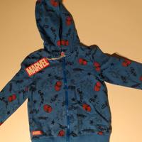 Felpa Marvel Uomo Ragno Blue Tg18-24 Mesi