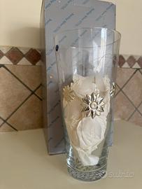 Vaso in cristallo e argento