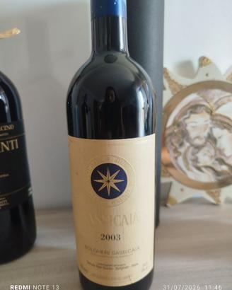 Bottiglie sassicaia