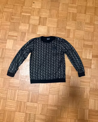 EA7 Emporio Armani Felpa Nera Bambino Streetwear