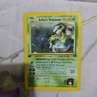 Carta pokemon Erika's Venusaur prima edizione