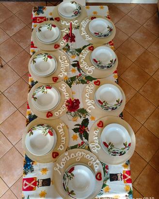sottopiatto apparecchiata tavola natale natalizia