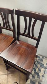 set sedie in legno massello