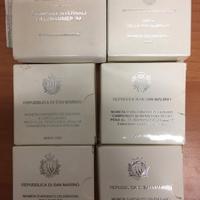 Monete celebrative argento Repubblica San Marino