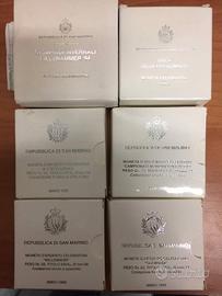 Monete celebrative argento Repubblica San Marino