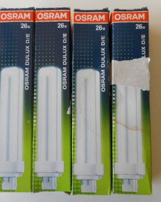 4 lampade fluorescenti compatte OSRAM DULUX D/E