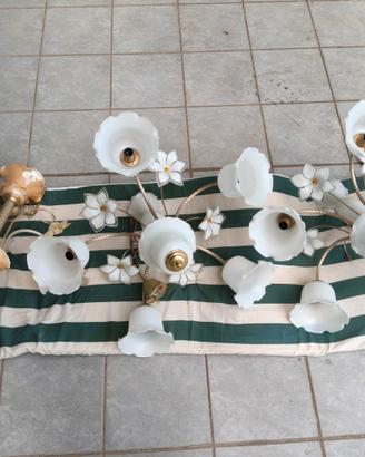 Lampadari in metallo e vetro di Murano