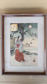 Stampa giapponese con cornice - Mizuno Toshikata