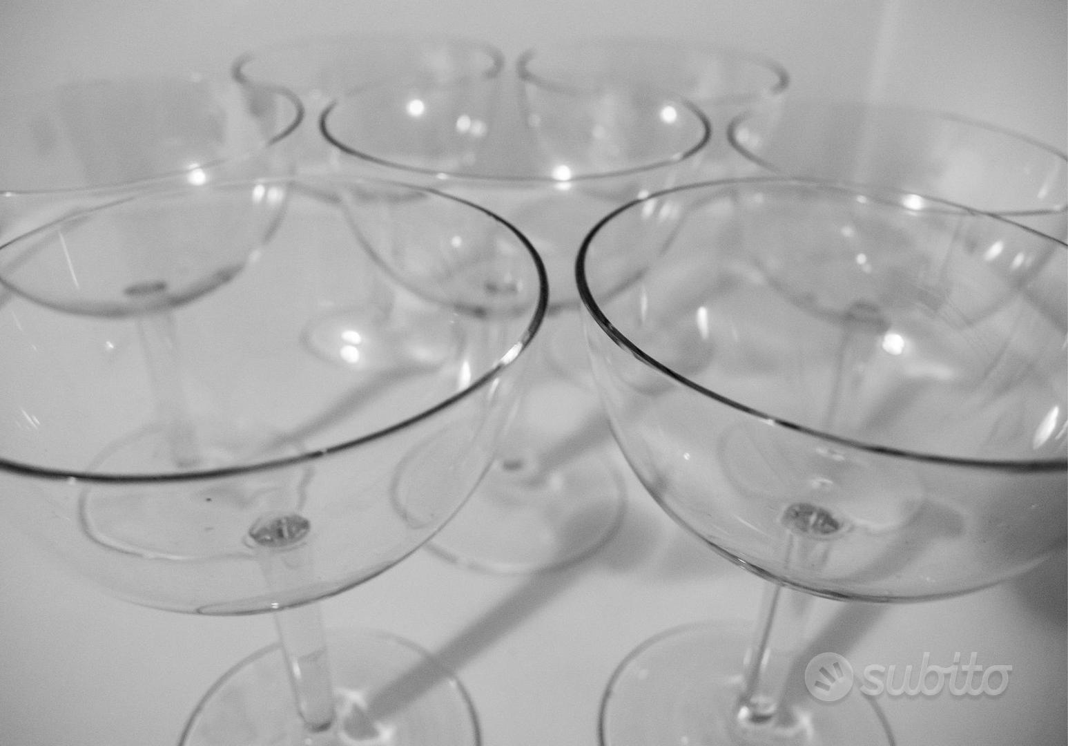 Set 13 coppe champagne in vetro VINTAGE anni 70 - Collezionismo In vendita  a Belluno