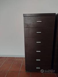 Libreria ponte con faretti + 4 cassettiere