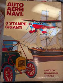 Auto-Aerei-Navi Tre Stampe Giganti 1970 Mondadori