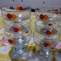 6 coppette in vetro 
