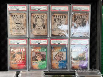 One piece wanted psa 10 set completo