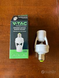 Portalampada con Sensore PIR V-TAC E27 (360°)