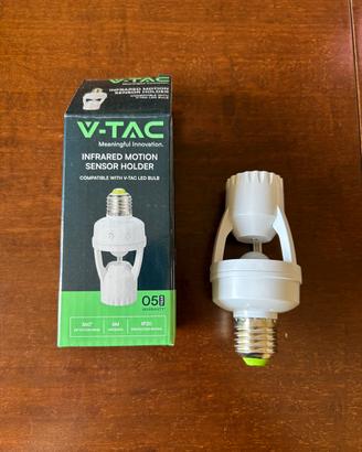 Portalampada con Sensore PIR V-TAC E27 (360°)