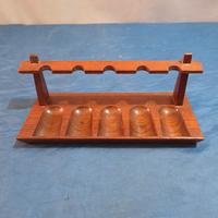 Portapipe in Legno a 5 Posti In Vero  Teak Birmano