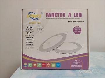 Faretto a LED slim 24W 4000K bianco naturale