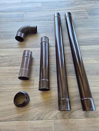 Tubi stufa diametro 8 cm con adattatore