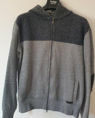 Felpa con cappuccio e zip DATCH grigio/antracite