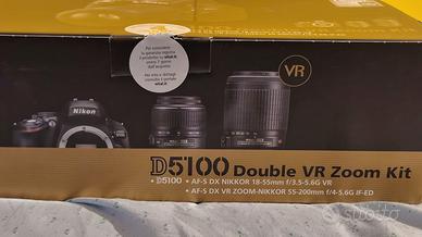 Nikon D5100 kit doppio obiettivo e batterie extra