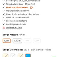 Luci da esterno, blu con flash Bianco freddo
