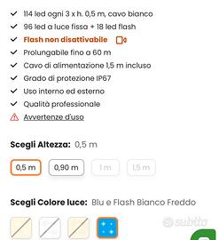 Luci da esterno, blu con flash Bianco freddo