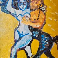 quadro incorniciato ad olio del pittore Acerbo 