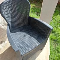set da giardino poltrona tavolo 