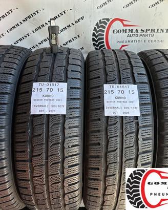 4 PNEUMATICI 215/70 R15C KUMHO INVERNALI