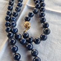 Collana lunga in vero lapislazzuli vintage anni 70