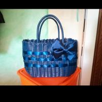 Borsa fiocco blu