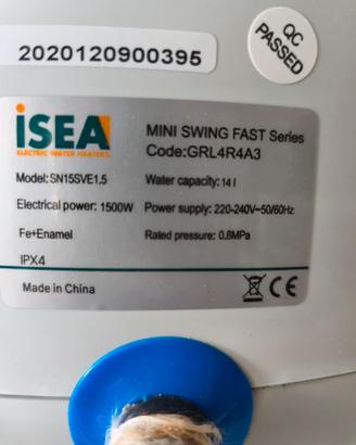 Scaldabagno/ Scaldacqua ISEA 14 Litri