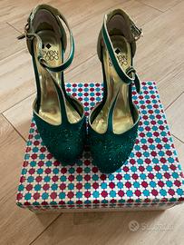 Scarpe eleganti da cerimonia verdi