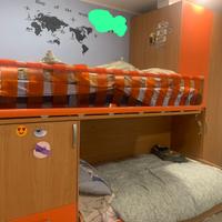 Cameretta completa con 3 letti + armadio singolo