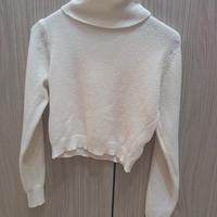 maglioncino bianco a collo alto 