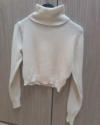 maglioncino bianco a collo alto 