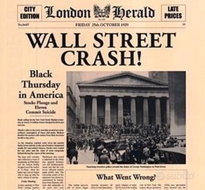 IL  CROLLO A WALL STREET * AZIONE VERA DATATA 1929