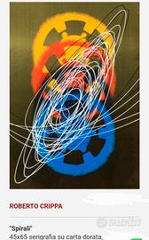 serigrafia su carta dorata