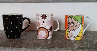 Set 3 tazze ceramica