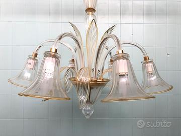 Lampadario in vetro di Murano Vetrilamp