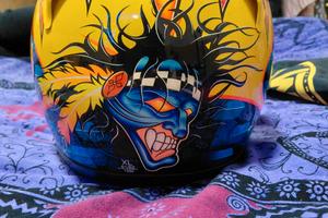 casco suomy, giacca e accessori anni 90 circa 