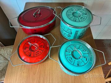 Set 4 Pentole smaltate Siltal serie Egizia