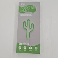 Lampada Neon LED ginga a forma di cactus