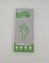 Lampada Neon LED ginga a forma di cactus
