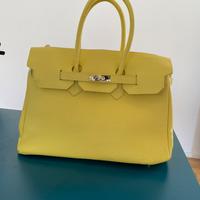 Borsa in pelle stile Birkin