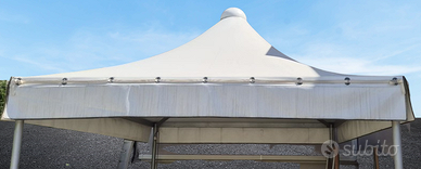 Gazebo Fisso con copertura telonata - bianco