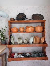 Piattaia fatta a mano in legno massello