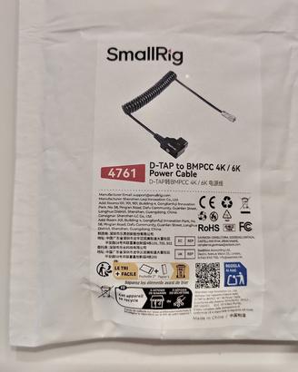 SmallRig D-Tap cavo alimentaz. BMPCC 4K/6K nuovo
