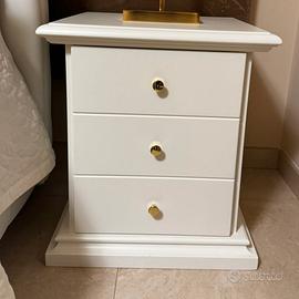 Letto cester bianco con cassettone+ 2 comodini