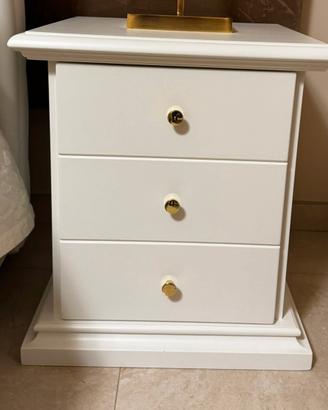 Letto cester bianco con cassettone+ 2 comodini